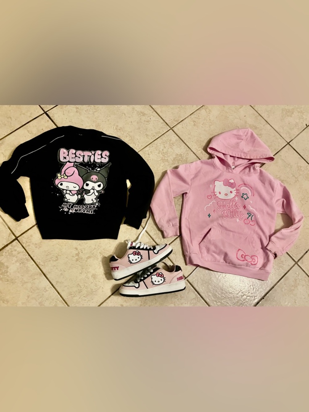 Hello Kitty Pink Pullover Hoodie with Graphic
